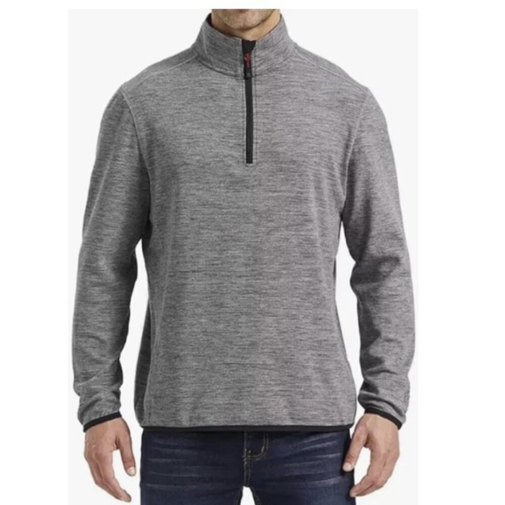 Avalanche Men's Fjord Fleece 1/4 Zip Pullover Sweatshirt Gray New Size L